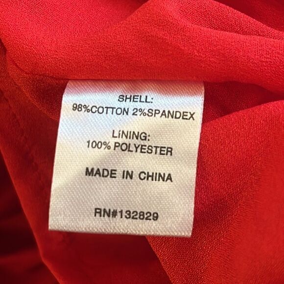 Superdown Fiona ruffle mini skirt XL Red fully lined hidden back zipper‎ NWOT - Picture 10 of 11